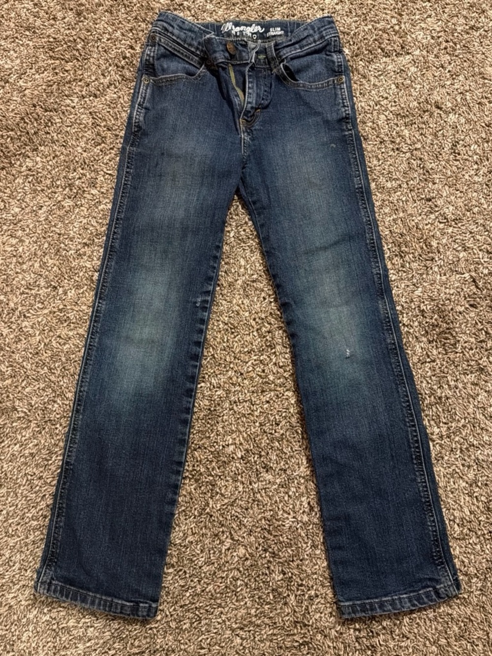 Wrangler Men’s Indigo Blue Straight Jeans